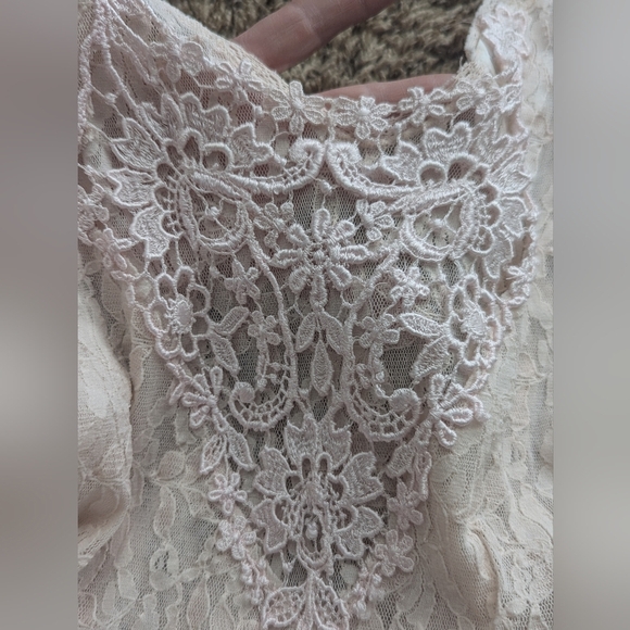 Vintage Cinema Etoile Pink Soft Nylon Lace Bodice Ballet Midi Fairy Nightgown - Picture 8 of 9